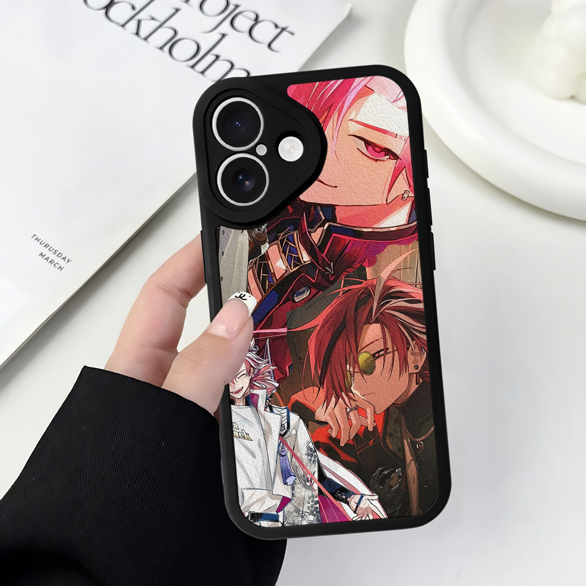 （画像用） 刀剣乱舞 Touken Ranbu 【iPhone 16シリーズ対応】シリコンスマホケース（レザー調） 材質：シリコン